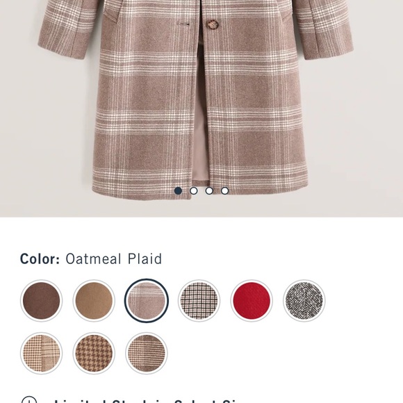 BRAND NEW, NWT, limited edition Abercrombie & Fitch women’s wool dad coat - Picture 3 of 4